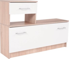 Előszobafal, sonoma tölgy/fehér, ASTER