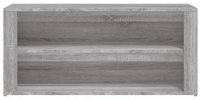 szürke sonoma színű szerelt fa cipőtartó 100x35x45 cm