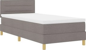 vidaXL LED Box Spring Ágy matracmal leddel Tópszínű 80 x 200 cm szövet