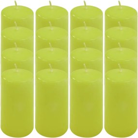 Gyertya készlet 10 cm Ø 5 cm 16 db világoszöld