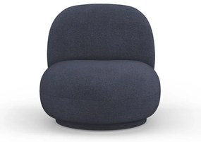 Sötétkék buklé fotel Chuck – Micadoni Home