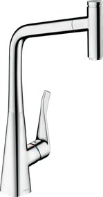 Hansgrohe Metris Select M71, konyhai csaptelep 320, kihúzható kifolyó, 1jet, sBox, króm, HAN-73803000