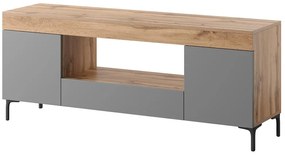 Tv szekrény/asztal Giuseppo (világítással) (lancester tölgy + szürke). Akció -15%. 1098650