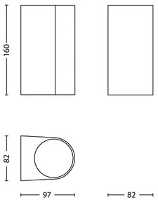 Philips 17102/86/PN - Kültéri fali lámpa NIGHTINGALE 2xGU10/35W/230V
