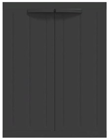 Fekete PP kültéri tárolószekrény 65 x 37 x 85 cm