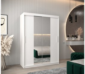 Ruhásszekrény 150 cm Toki 1 (matt fekete + matt fehér). 1064901