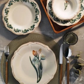 Étkészlet 18 db színes/porcelán