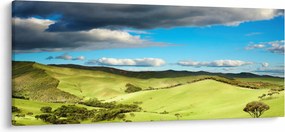 Kép - Zöld táj dombokkal (120x50 cm)