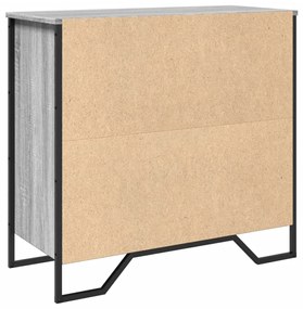 szürke sonoma színű szerelt fa tálalószekrény 79,5x35,5x74,5 cm