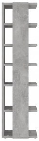 vidaXL betonszürke szerelt fa cipőszekrény 27,5 x 27 x 102 cm