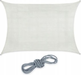 Téglalap alakú napvitorla fehér Pe 2x3m