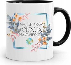 Bögre Fekete Ajándék Nagynéninek Legjobb Néni nyomott mintával