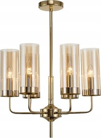 Csillár 50cm borostyán modern