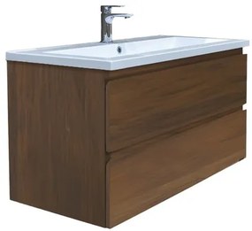 SAT B-Way Fürdőszobaszekrény mosdóval 99x50x45 cm dió matt BWAY2100NUTU