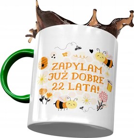 Zöld Bögre Születésnapra 22 22. 22. Ajándék Nyomtatott Fotóval