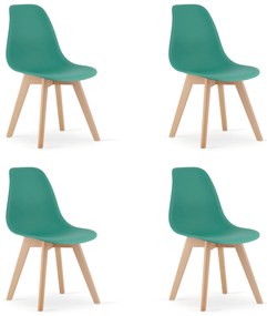 Zöld KITO szék bükkfa lábakkal