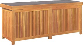 Tömör Akácfa Kültéri Párnatartó Láda 150X50X60,5 Cm