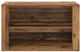 Cipőtartó polcokkal tárolóval Régi fa 75 x 35 x 45 cm Faanyag
