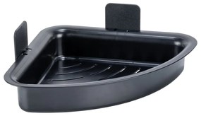 Fekete öntapadós műanyag fürdőszobai polc Parma – Allstar