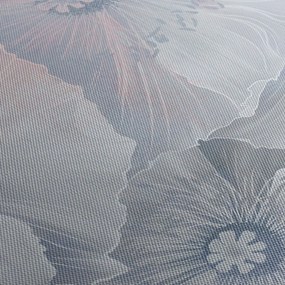 Kép - Kék virágok a falon (90x60 cm)