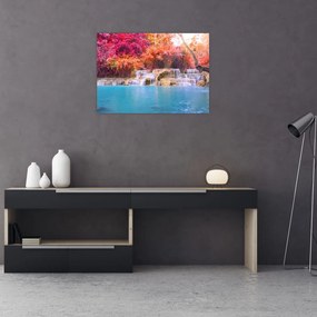 Türkiz lagúna, Laosz, Tat Kuang Si képe (70x50 cm)