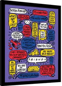 Keretezett poszter Friends 30 Years - Quotes