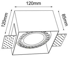 Brosline 3268 - Beépíthető mennyezeti lámpa CAGE 1xGU10/18W/230V fekete