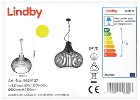 Lindby Lindby - Csillár zsinóron FRANCES 1xE27/60W/230V LW1062