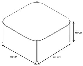 AKCIÓ Dohányzóasztal gesztenye dekor asztallappal MERRO II. osztály