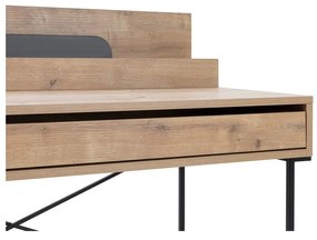 Tölgyfa szekreter típusú íróasztal 60x113 cm Lila – Marckeric