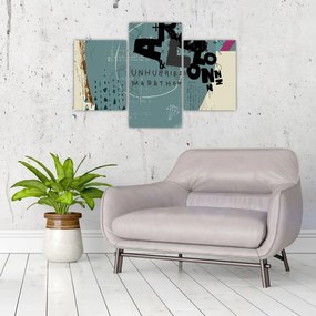 Kép - Repülő léggömb szivárvánnyal (90x60 cm)