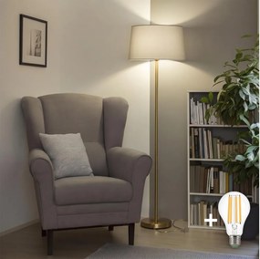 Brilagi - LED állólámpa CERIA 1xE27/20W/230V átm. 45 cm szürke/arany