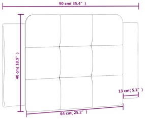 barna műbőr fejtámla párna Zadar 90 cm