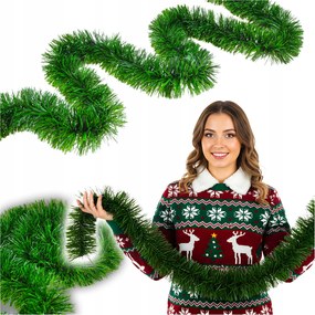 Karácsonyi Karácsonyfa Füzér 5m 10 cm Karácsonyfa Lánc Zöld 500 cm