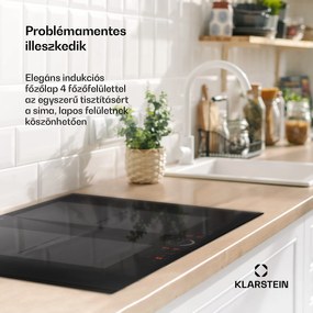 Klarstein Delicatessa 70 Flex, beépíthető indukciós főzőlap, 4 zóna, 7000 W, üvegkerámia