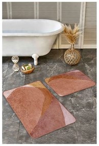 Barna bársony fürdőszobai kilépő szett 2 db-os 60x100 cm – Mila Home