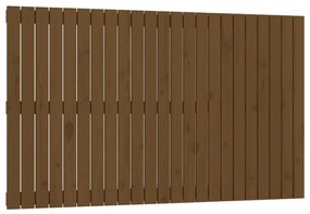 mézbarna tömör fenyőfa fali fejtámla 147 x 3 x 90 cm