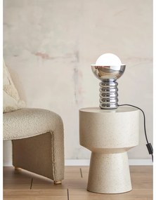 Ezüstszínű asztali lámpa üveg búrával (magasság 32 cm) Spike – Bloomingville