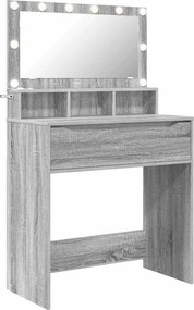 vidaXL Hálószobai Öltözködő Asztalok Szürke Sonoma 80 x 39,6 x 135 cm