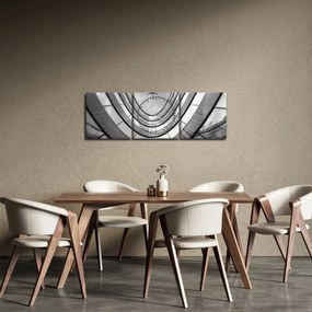 Kép - Repülőgép az épület felett (órával) (90x30 cm)