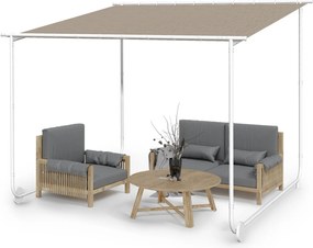 Blumfeldt Nantes, pavilon, napellenző, 3x3m, poliészter, acél váz, UV50+, padlógörgők