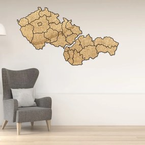 Szlovákia és Csehország fatérképe - PUZZLE