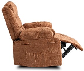 Modern Relaxfotel Vintage Rozsdabarna Bársony Kárpittal. ARTURO