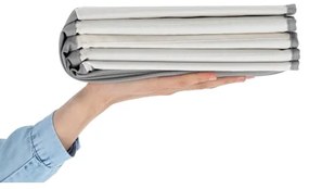 Gyerek száraz medence labdákkal, 80 cm átmérő, fehér/szürke