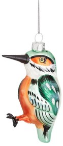 Üveg kézzel készített karácsonyfadísz 10,5 cm Kingfisher – Sass &amp; Belle