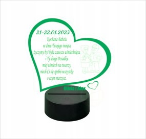 Ajándék Nagymama és Nagypapa napja szobor Led lámpa nevek gravírozás