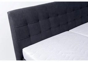 Kárpitozott ágy matraccal és tárolórekesszel VIOLET 180x200 cm antracit