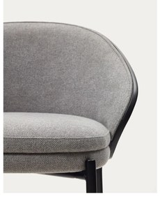 Fekete-szürke bárszék (ülésmagasság 65 cm) Eamy – Kave Home