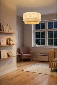 Brilagi - LED gyerek csillár kábelre függesztett BOBO 1xE27/60W/230V átm. 40 cm krémszín/szürke/királykék