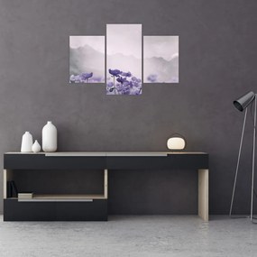 Kép - Lila virágok a hegyekben (90x60 cm)